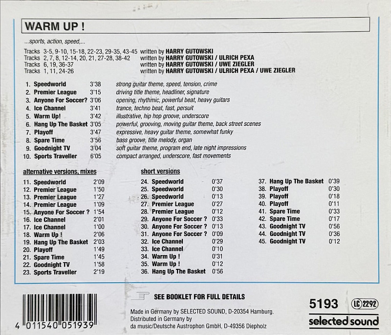 Rückseite Album