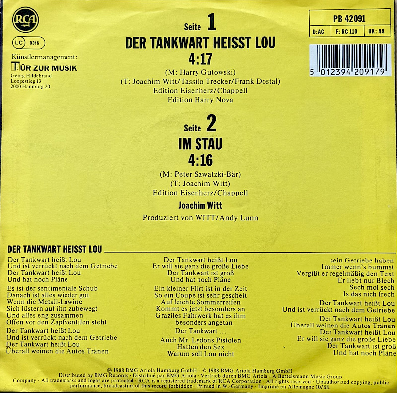 Rückseite Single